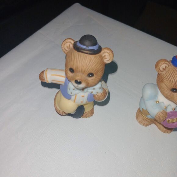 Homco Circus Bear Figurines #1449 Set of 4 Vintage Clown Bears w/ Stickers - Picture 5 of 7